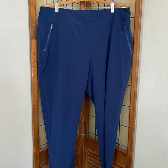 Chico's Pants - Chico's Zenergy Capri Workout Athleisure Pull On Pants Royal Blue Size 16